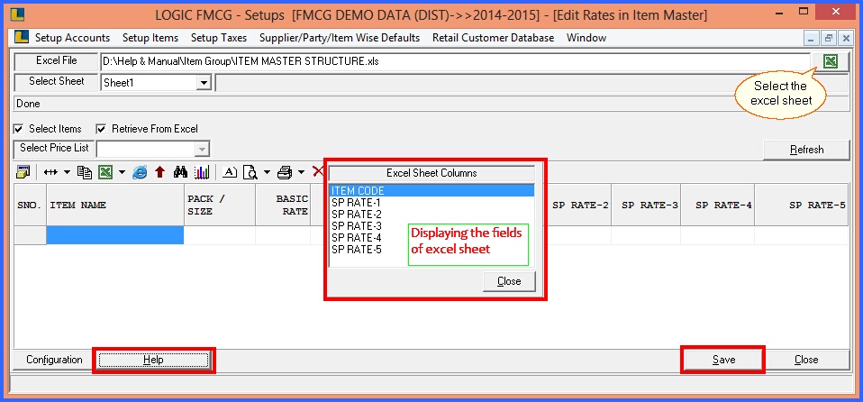 fmcg edit rates in item master 2